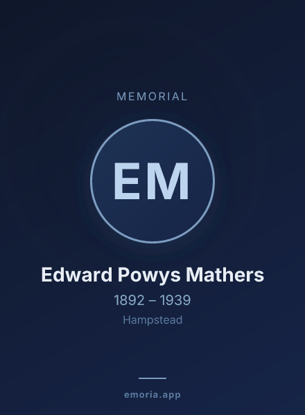 Memorial portrait of Edward Powys Mathers