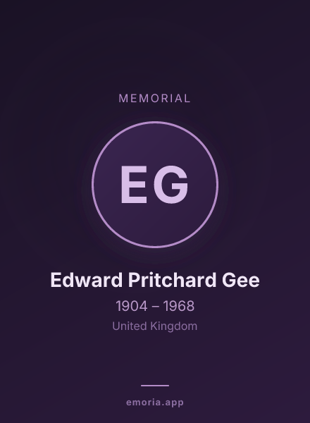 Memorial portrait of Edward Pritchard Gee