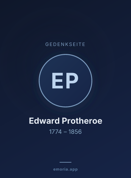 Gedenkportrait von Edward Protheroe