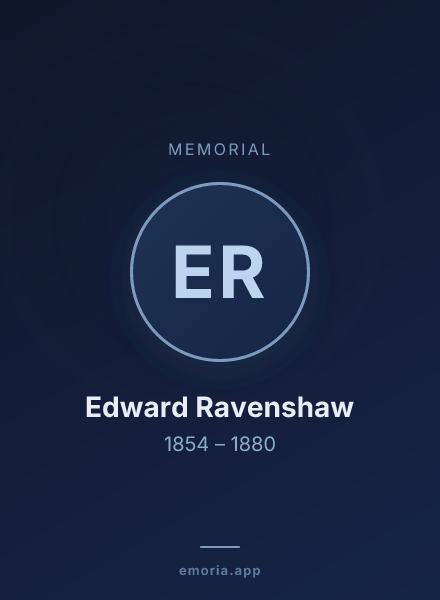 Memorial portrait of Edward Ravenshaw