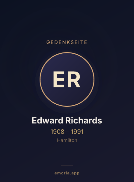 Gedenkportrait von Edward Richards