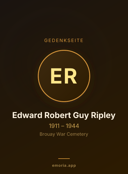 Gedenkportrait von Edward Robert Guy Ripley