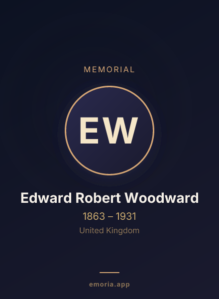 Memorial portrait of Edward Robert Woodward