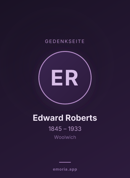 Gedenkportrait von Edward Roberts