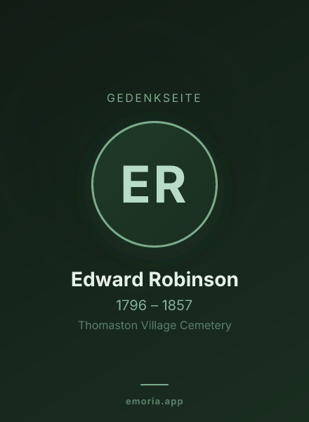Gedenkportrait von Edward Robinson