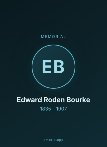 Memorial portrait of Edward Roden Bourke