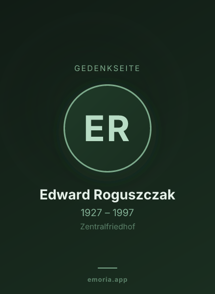 Gedenkportrait von Edward Roguszczak