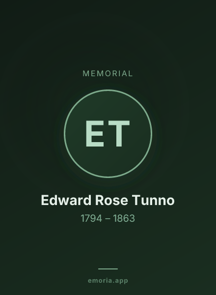 Memorial portrait of Edward Rose Tunno