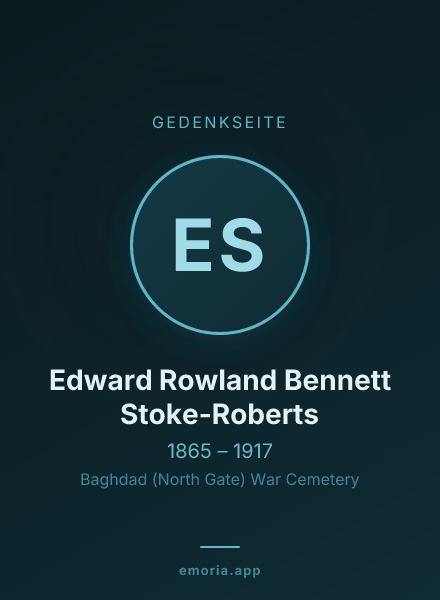 Gedenkportrait von Edward Rowland Bennett Stoke-Roberts