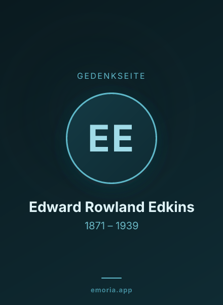 Gedenkportrait von Edward Rowland Edkins