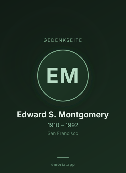 Gedenkportrait von Edward S. Montgomery