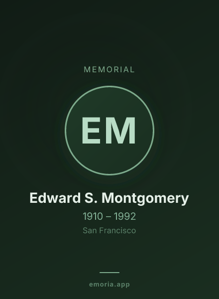 Memorial portrait of Edward S. Montgomery