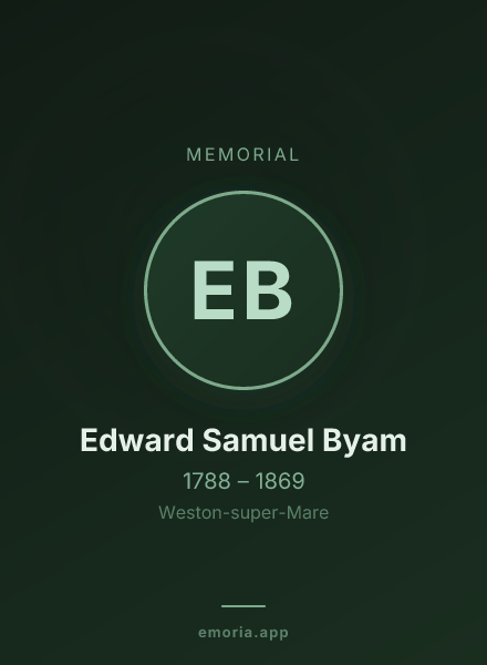 Memorial portrait of Edward Samuel Byam