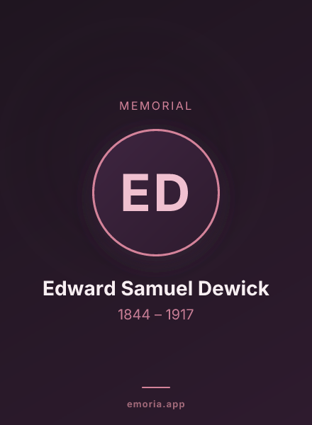 Memorial portrait of Edward Samuel Dewick