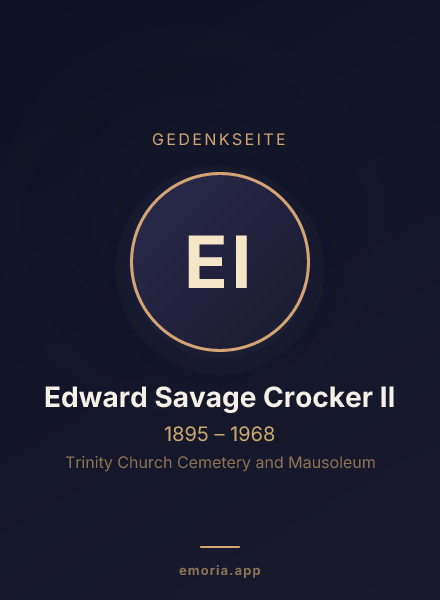 Gedenkportrait von Edward Savage Crocker II