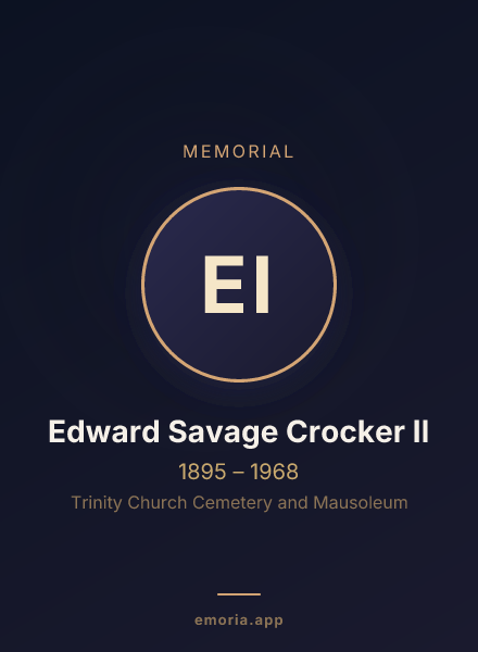 Memorial portrait of Edward Savage Crocker II
