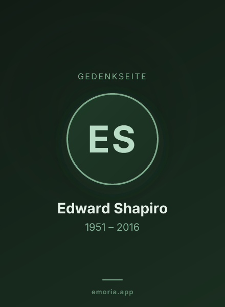 Gedenkportrait von Edward Shapiro