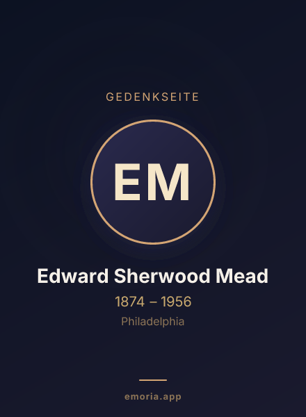 Gedenkportrait von Edward Sherwood Mead