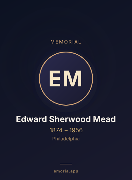 Memorial portrait of Edward Sherwood Mead