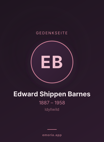 Gedenkportrait von Edward Shippen Barnes
