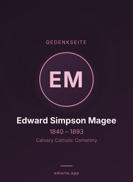 Gedenkportrait von Edward Simpson Magee
