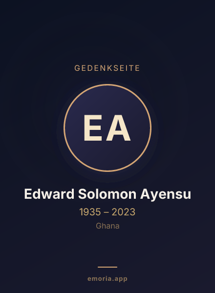 Gedenkportrait von Edward Solomon Ayensu