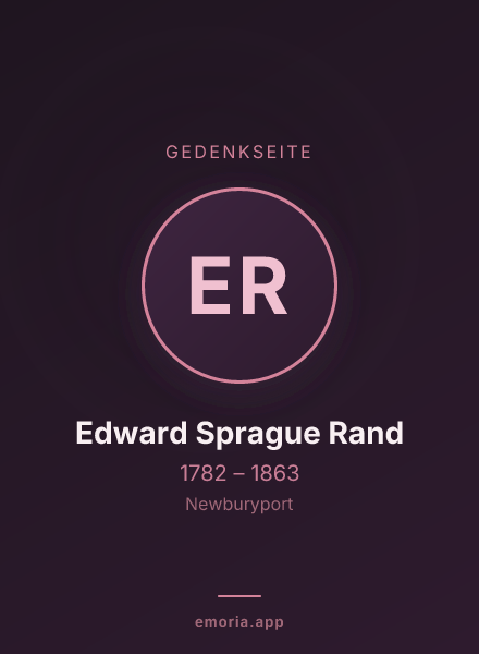 Gedenkportrait von Edward Sprague Rand