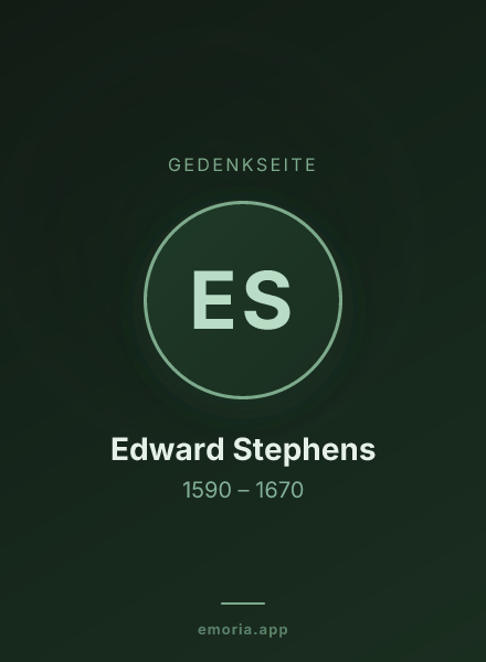 Gedenkportrait von Edward Stephens