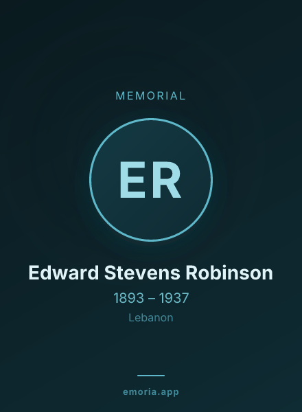 Memorial portrait of Edward Stevens Robinson