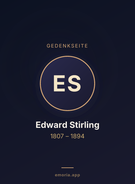 Gedenkportrait von Edward Stirling