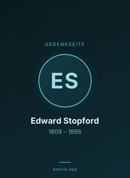 Gedenkportrait von Edward Stopford