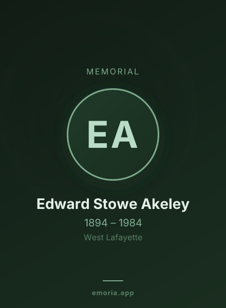 Memorial portrait of Edward Stowe Akeley