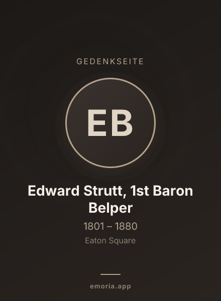 Gedenkportrait von Edward Strutt, 1st Baron Belper