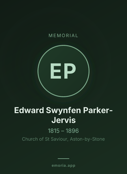 Memorial portrait of Edward Swynfen Parker-Jervis