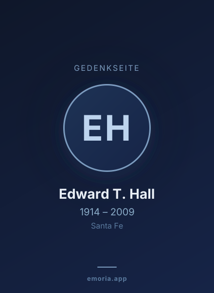 Gedenkportrait von Edward T. Hall