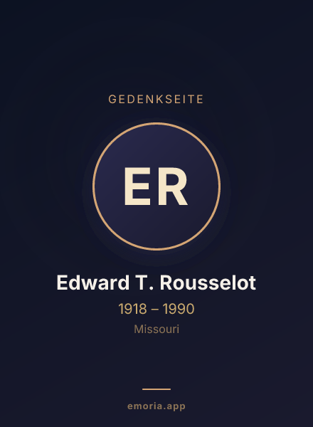 Gedenkportrait von Edward T. Rousselot
