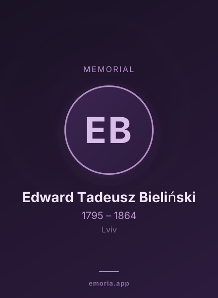 Memorial portrait of Edward Tadeusz Bieliński