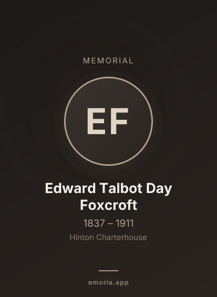 Memorial portrait of Edward Talbot Day Foxcroft