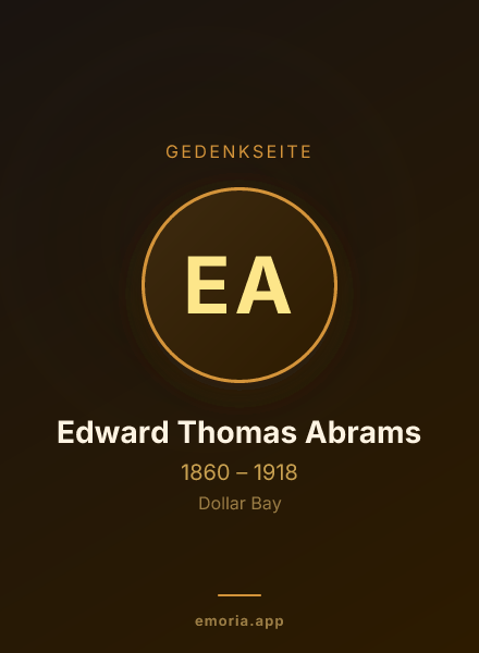 Gedenkportrait von Edward Thomas Abrams