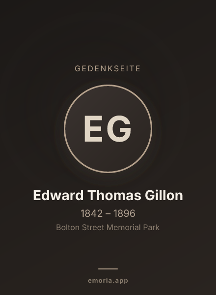 Gedenkportrait von Edward Thomas Gillon