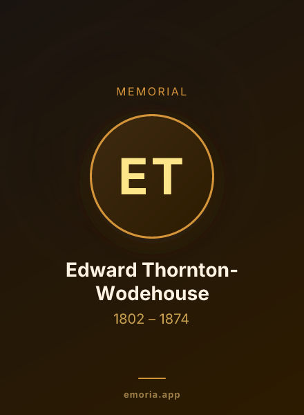 Memorial portrait of Edward Thornton-Wodehouse