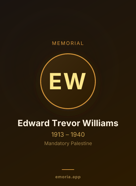 Memorial portrait of Edward Trevor Williams