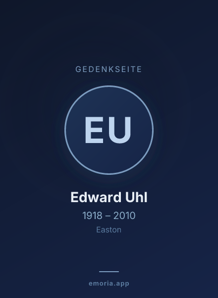 Gedenkportrait von Edward Uhl