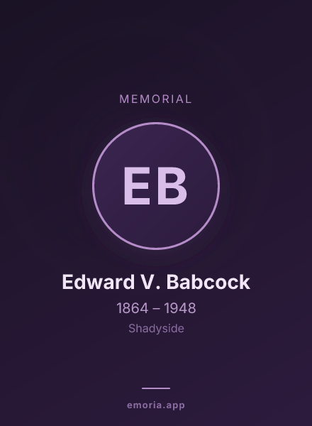 Memorial portrait of Edward V. Babcock