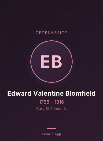 Gedenkportrait von Edward Valentine Blomfield