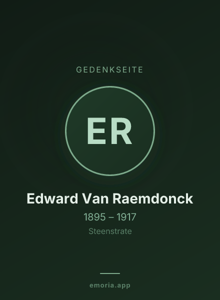 Gedenkportrait von Edward Van Raemdonck