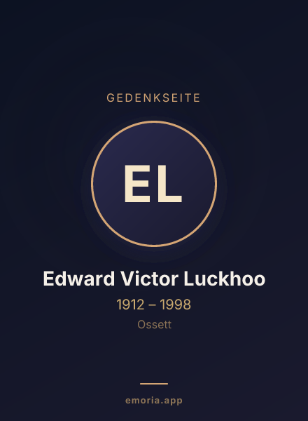 Gedenkportrait von Edward Victor Luckhoo