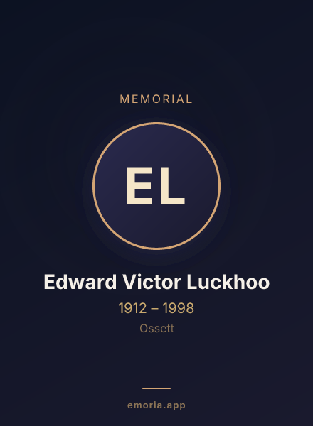 Memorial portrait of Edward Victor Luckhoo
