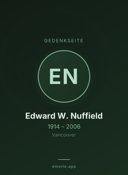 Gedenkportrait von Edward W. Nuffield
