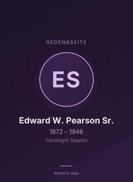 Gedenkportrait von Edward W. Pearson Sr.